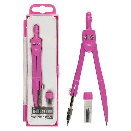 Schulzirkel Geozirkel Ø bis 320 mm Metallspitze & Ersatzminen NEU Pink - 2071