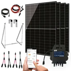 Balkonkraftwerk 1720W Komplettset von Sunova Solar - Solaranlage für Balkon mit 4 x 430W Bifazialmodulen, Plug & Play-Installation und 25 Jahre Garantie. Ideal für umweltbewusste Energienutzer!