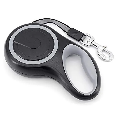 MoYouno 8M Lange einziehbare Hundeleine,hundeleine ausziehbar, Leine 8m,High-End Pet Lead Automatische ausziehbare Hundetrainingsleine bis zu 50kg für Kleine, Mittelgroße und Große Hunde (grau)