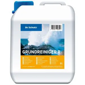 Dr.Schutz Grundreiniger R für elastische Böden - 10 Liter - Effektiver Grundreiniger für elastische Böden, ideal zur Bauschlussreinigung. Entfernt Wachsen und Kleberreste schonend und geruchsarm.