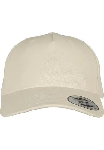 Flexfit Unisex 5-Panel Premium Curved Visor Snapback Cap Baseballkappe, Stone, one Size