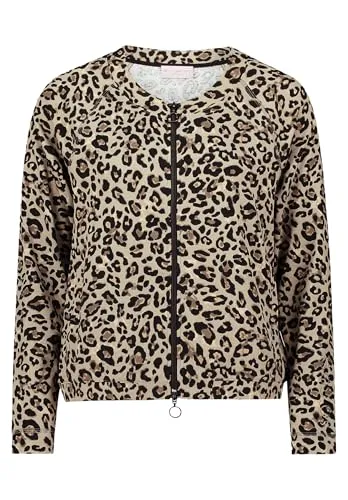 Betty Barclay Damen Shirtjacke mit Rippenstruktur - Strickjacke in trendigem Animal-Muster, figurumspielend und aus atmungsaktivem Material für hohen Tragekomfort. Ideal für lässige Freizeitlooks oder stylische Kombinationen.