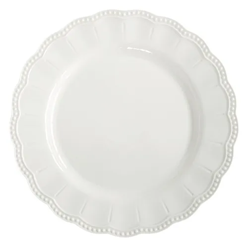 EasyLife Speiseteller Elite, Spülmaschinengeeignet, Weiß, Motiv: Wellen