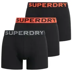 Superdry Herren Boxershorts Dreierpack Schwarz/Orange XL in orange von Superdry