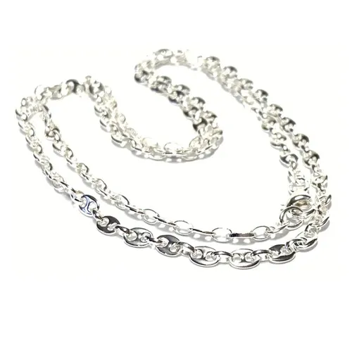 Kette 925/- Sterling Silber Fantasiemuster stabil beweglich Schiffsanker 50cm