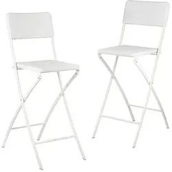 Klappbarer Rattan Barhocker 2er Set - Hocker & Barhocker, elegantes Design und platzsparend durch Klappfunktion, ideal für Balkon oder Garten.