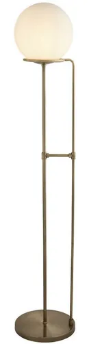 Searchlight Stehlampe Sphere Floor Lamp - Antikmessing mit Opalglas - Elegante Stehlampe in Antikmessing mit wechselbarem Leuchtmittel, ideal für stimmungsvolle Beleuchtung im Wohnbereich. Höhe 145 cm, Durchmesser 28 cm.