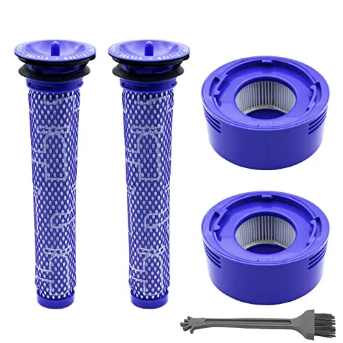 KENSHIRE 2 x V7-Nachfilter V8-Nachfilter, 2 x V6, V7, V8-Vorfilter, kompatibel mit Dyson V8-Filter, V8+, V7Absolute Animal Motorhead Staubsauger-Teile, Ersatz