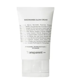 Transparent Lab Niacinamide Glow Cream 50 ml - Tagescreme mit 5% Niacinamid für strahlende Haut. Spendet Feuchtigkeit, reduziert Hautunreinheiten und verbessert den Hautton für ein gleichmäßiges, frisches Hautbild.