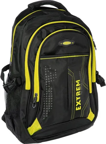 BAG STREET Freizeitrucksack - Sporttasche für Damen und Herren, schwarz-gelb, 46cm - Modischer Freizeitrucksack von Bag Street mit praktischem Laptop-Fach, ideal für Sport und Alltag. Hochwertiger Synthetik-Rucksack in trendigem schwarz-gelb.