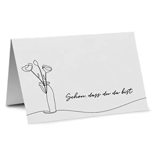Partycards 50 Stück Tischkarten Hochzeit, Platzkarten für Kommunion Konfirmation, Namensschilder Geburtstag, Tischdeko Namenskarten Hochzeit Tischkarten Geburtstag Hochzeitsdeko Namensschild Taufe