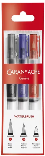 Produktbild CARAN D'ACHE Aquarellpinselstift mit Wasserreservoir 3er Set
