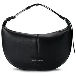 Armani Exchange Polly M Schultertasche schwarz - Elegante Handtasche aus hochwertigem Lederimitat, ideal für modebewusste Frauen, die Stil und Funktionalität suchen.