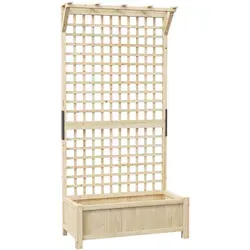 Hochbeet Pflanzkasten mit Rankgitter aus Tannenholz