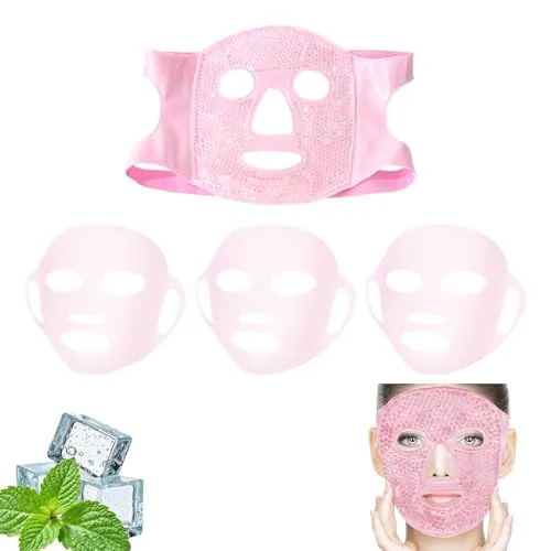 Stück Kühlmaske Gesicht Eismaske Gesicht Kühlende Gesichtsmaske Gesichtskühlmaske Ice Mask Für Heiße Und Kalte Anwendung Geeignet Wiederverwendbar Wirkt Beruhigend Reduziert Schwellungen Im Gesicht 4