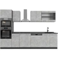 Produktbild Vicco Küchenzeile R-Line, Beton/Anthrazit, 300 cm mit Hochschrank