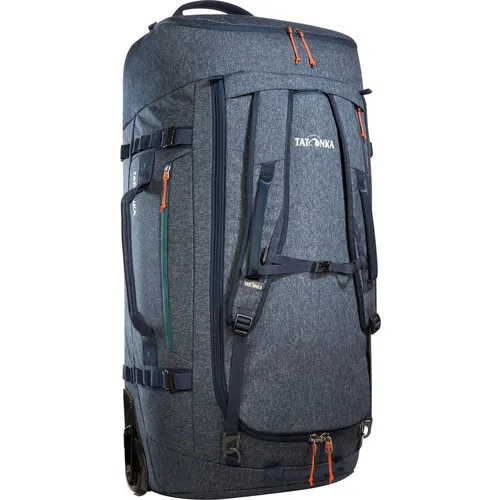 Tatonka Duffle Roller 105 navy (004) - Faltbare Rollentasche mit 105 l Volumen, PFC-frei, als Trolley oder Rucksack nutzbar