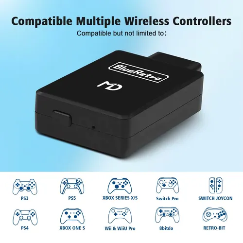 Blueretro Wireless Controller Adapter für MD1 MD2 Mega Drive Sega Genesis