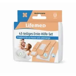 Lifemed® Erste-Hilfe-Set, 43-teilig 99015 , 1 Packung = 2 Sets