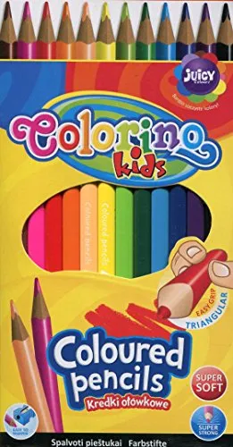Kredki olówkowe trójkatne Colorino Kids 12 kolorów