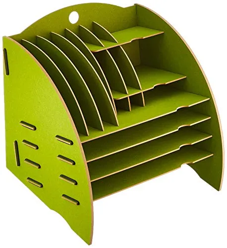 Werkhaus SON1029-15 Kosmetikorganiser Grün - Kosmetikorganiser aus robustem MDF, schnell aufgebaut dank Stecksystem, umweltfreundlich und in Deutschland mit Liebe zum Detail hergestellt.