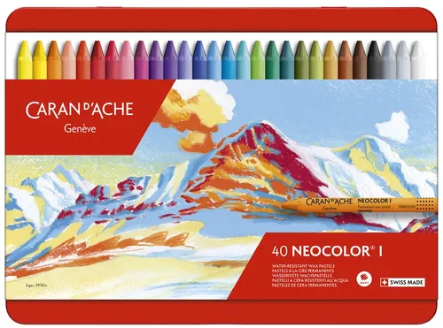 CARAN D'ACHE Wachsmalstift NEOCOLOR I, 40er Etui von Caran d'Ache