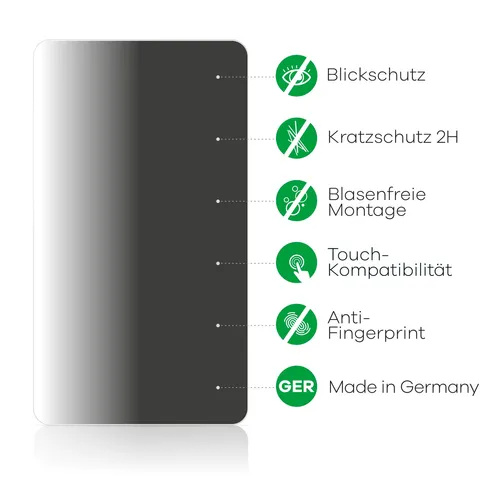 Anti Spy Blickschutz Folie für Brave Ark 2-in-1 Schutz Folie Blaulichtfilter