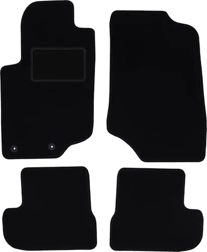 Wielganizator Automatte – Passend für Peugeot 207CC Coupé, Cabrio 2006-2012 – Velours – Autozubehör - Auto Fußmatten – Fußmatte Auto – 4-teilig - schwarz