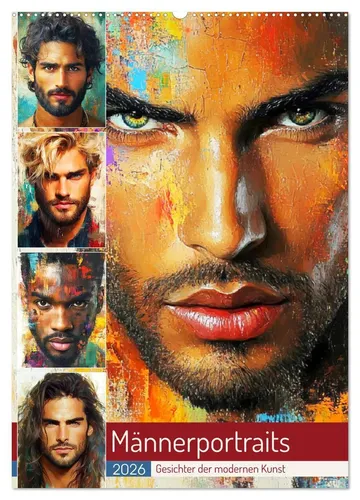 Rose Hurley | Männerportraits - Wandkalender 2025 - Entdecken Sie 14 beeindruckende Männerportraits in kräftigem Stil. Ideal als Geschenk oder zur Verschönerung Ihres Raumes. Hochwertiger Kalender für Kunstliebhaber.