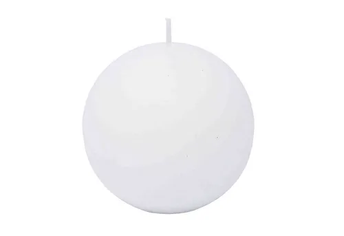 B&S Kugelkerze Kugelkerze Rustikal Ø 100 mm weiß ca. 55 Stunden Brenndauer