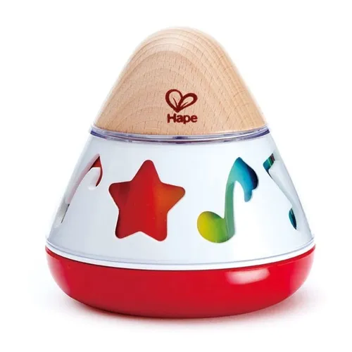Hape Musikkreisel - Beruhigende Klänge und Farben für Babys - Babyspielzeug mit einfachem Aufziehen, fördert Hand-Auge-Koordination und Neugier, ohne Batterien. Unterstützt die Liebe zur Musik und bietet ein farbenfrohes Spielerlebnis.