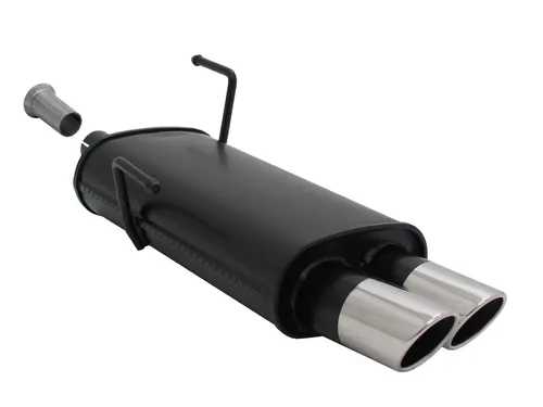 Novus Sportauspuff für Peugeot 206 2x76mm SR-Design - Schalldämpfer mit sportlichem Design, verbesserte Leistung und markanter Soundoptimierung für Peugeot 206.
