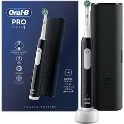 Oral B Pro Series 1 Elektrische Zahnbürste Schwarz mit Etui