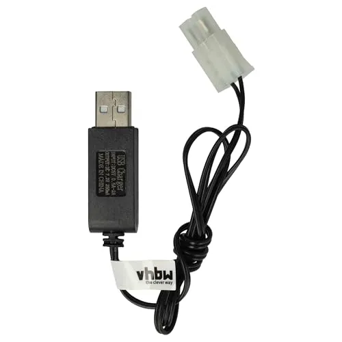 vhbw USB-Ladekabel für RC-Akkus mit Tamiya-Anschluss, RC-Modellbau Akkupacks - 60 cm 7,2 V