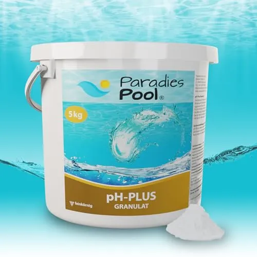Paradies Pool pH Plus Granulat 5 kg, pH Heber, Schwimmbecken, Pool, Qualität aus Europa
