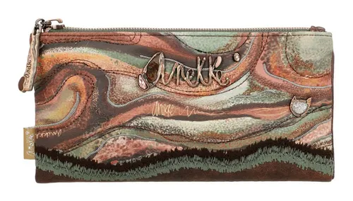 Anekke Geldbörse RFID Wallet (Set, 2-tlg) - Geldbörse mit RFID-Blocker Schutz, ideal für Sicherheit und Stil. Aus hochwertigem Polyurethan, multicolor mit Ziersteinen und Stickerei, perfekt für den casual Look.