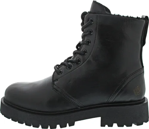 Apple of Eden Schnürboots Damen Schwarz 39 EU - Trendige Schnürboots aus hochwertigem Leder mit praktischem Innenreißverschluss, rutschhemmender Laufsohle und kuscheligem Warmfutter – ideal für stilvolle Auftritte.
