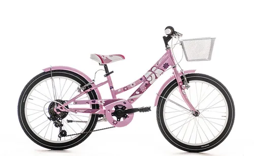 VENICE - I love Italy Kinderfahrrad 20 Zoll mit SHIMANO 6-Gang Kettenschaltung - Ideal für Schule und Freizeit: Das stilvolle Mädchenfahrrad bietet eine zuverlässige 6-Gang Kettenschaltung und robuste V-Bremsen für sicheres Fahren. Perfekt für kleine Abenteurer!