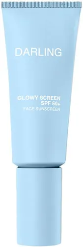 DARLING Glowy Screen SPF 50+ 40 ml - Hochwertiger Sonnenschutz mit SPF 50+ für das Gesicht, der die Haut schützt und ein strahlendes Finish bietet. Ideal als Make-up-Unterlage und enthält pflegende Öle für ein glattes Hautbild.