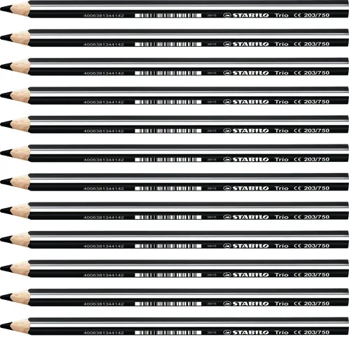 STABILO Trio dick - 12er Pack - schwarz
