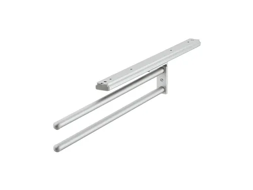 Häfele Handtuchhalter mit 2 Stangen - 510.50.925 - Praktischer Handtuchhalter mit 2 Stangen, ideal für Badezimmer und Küche, sorgt für Ordnung und schnellen Zugriff auf Handtücher.