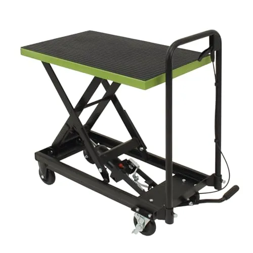 TRUTZHOLM Scherenhubtischwagen 225 kg - Hydraulischer Hubtischwagen mit 225 kg Tragkraft und stufenlosem Hubbereich von 23-72,5 cm. Ideal für Werkstätten und Lager, mobil und ergonomisch, mit rutschfester Plattform.