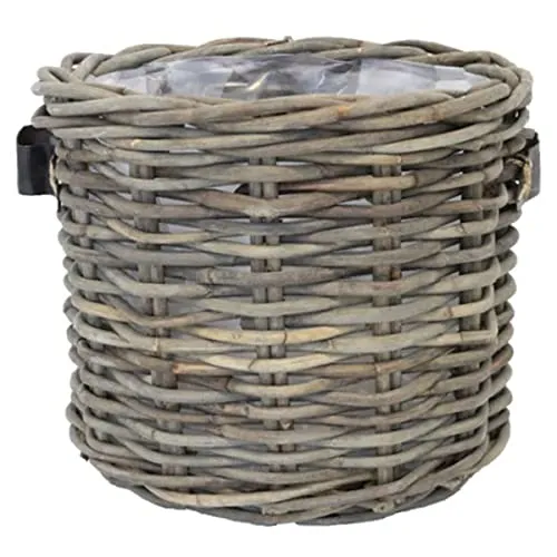 VAN DER LEEDEN Rattan Übertopf Grau Ø 65 cm von Van der Leeden
