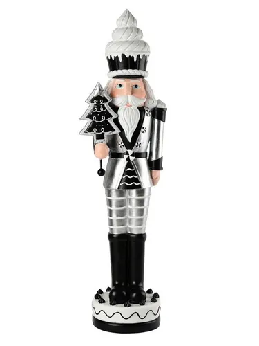 Giftcompany Weihnachtsfigur Noce Nussknacker schwarz/silber 94cm