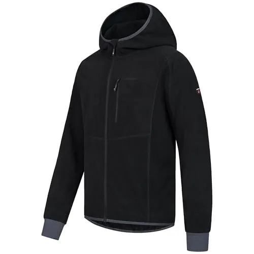 Höhenhorn Apennin Herren Fleece Hoodie Schwarz XXL - Bequemer Fleece Hoodie für warme Tage und kühle Abende. Vielseitig einsetzbar für Freizeit oder Sport, atmungsaktiv und leicht für unterwegs.