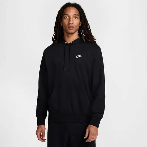 Nike Herren Club Ft Po Kapuzenpullover XL, Schwarz - Hochwertiger Hoodie mit gesticktem Nike Futura-Logo, ideal für Freizeit und Sport, ausgestattet mit bequemer Beuteltasche und runder Kordelzug.