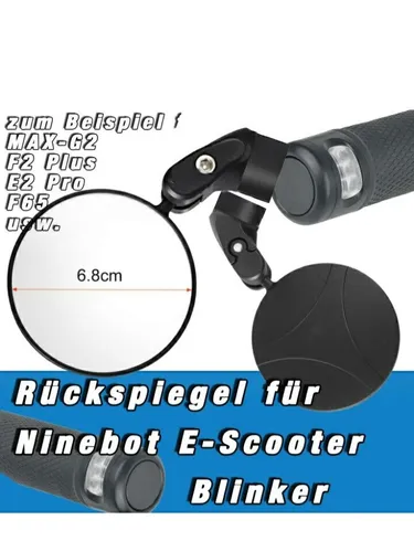 Produktbild Rückspiegel für Ninebot Blinker E-Scooter MAX G2 D F2 plus E2 Pro