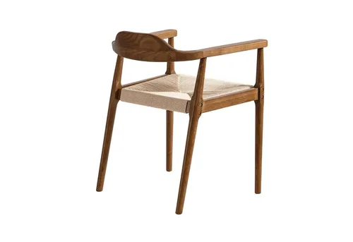LIM HOME Esszimmerstuhl SW010 (Packung, 1 St), FSC®Eichenholzrahmen mit Sitzfläche aus Papierseil, einfache Montage