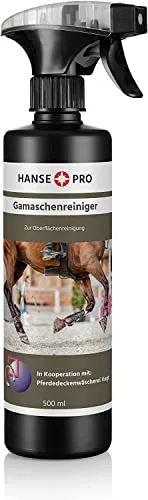 Hanse Pro Gamaschen-Reiniger, 1 x 500 ml I Reinigung, Schutz und Pflege von REIT-Zubehör I praktisches Spray I Pferde-Sport I ideal für Kunststoff, Kunstleder, Leder