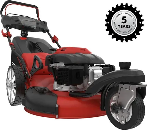 Güde Benzin Rasenmäher Big Wheeler 554.1R TRIKE - Benzin-Rasenmäher für große Flächen bis 2200 m², mit 55 cm Schnittbreite, 65 L Grasfangsack und 6-facher Schnitthöhenverstellung für individuelle Pflege.